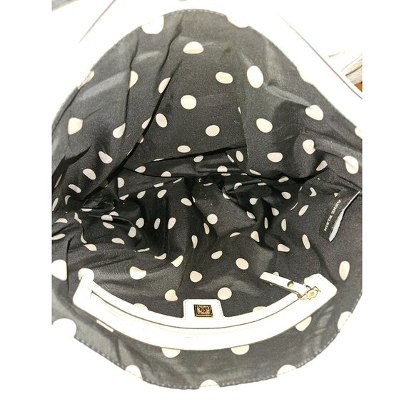 Ann Klein Faux Leather Off White Multi Compartment Shoulder Bag - Picture 11 of 14